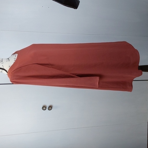 H & M Womens Rust Color Light and flowy Dress Neutral Minimalist Sz.10 - Picture 3 of 8
